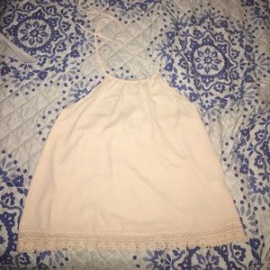 NWT Forever 21 Cream/Blush Halter Top. Size Med